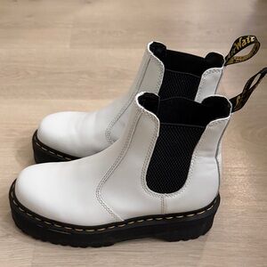 Dr. Martens White Ankle Boots